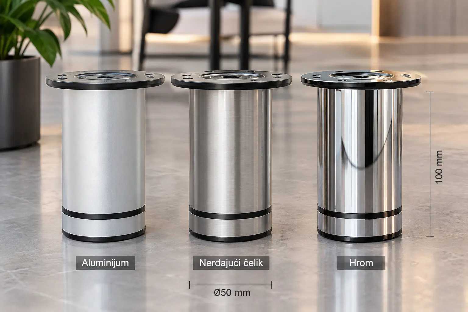 S50 — aluminijum, nerđajući čelik i hrom — MILS Sistem