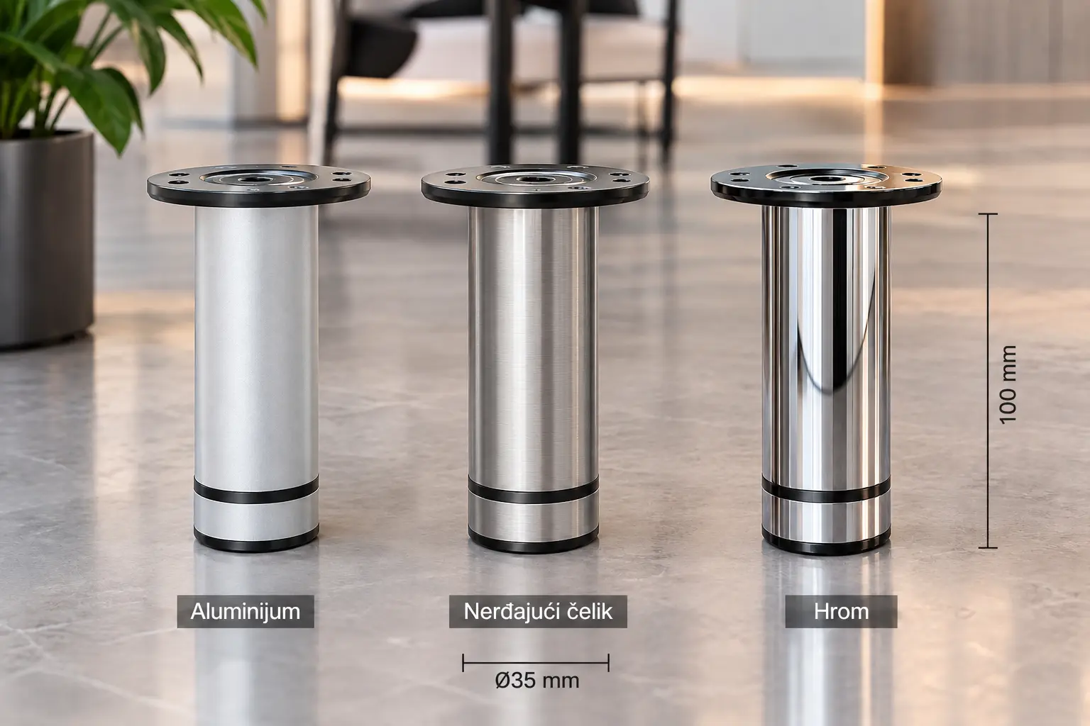 M35 — aluminijum, nerđajući čelik i hrom — MILS Sistem