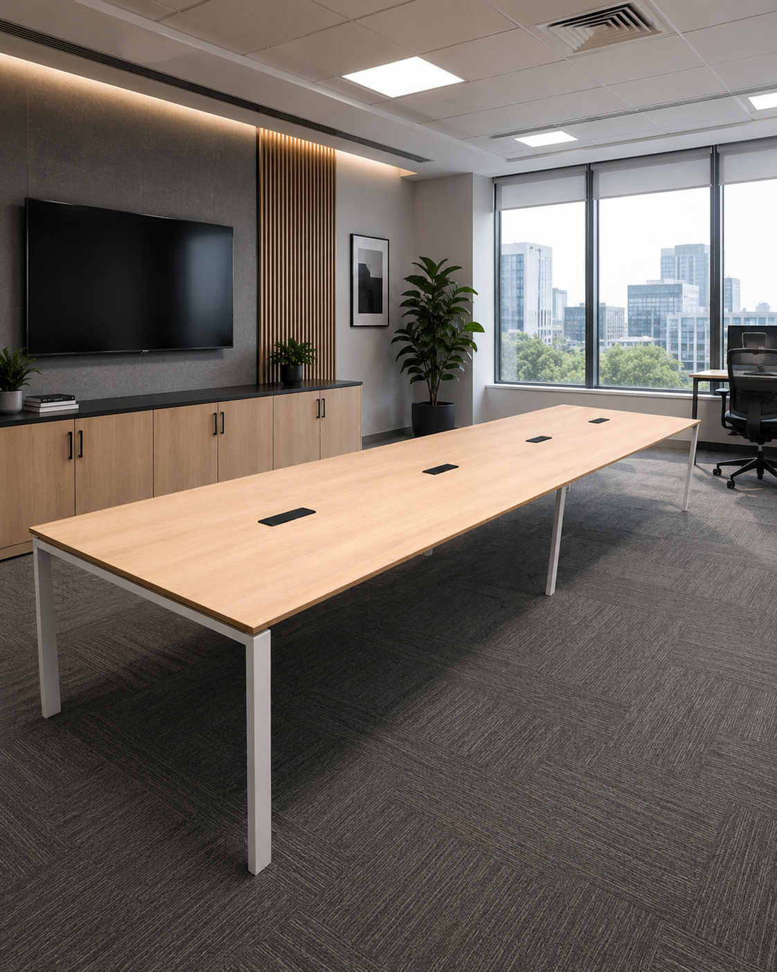 Metal legs for a conference table — MILS Sistem